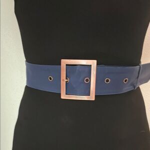Hal Rubenstein 100% leather royal blue belt XS S small